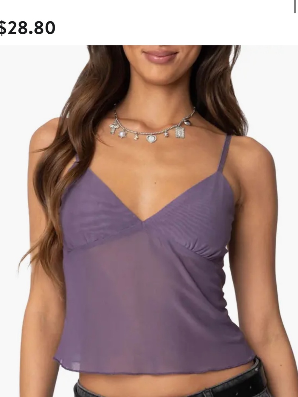 edikted serafina sheer mesh camisole